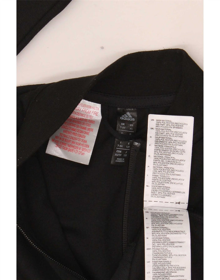 Adidas Veste de survêtement pour garçon 7-8 ans Noir Colourblock Polyester