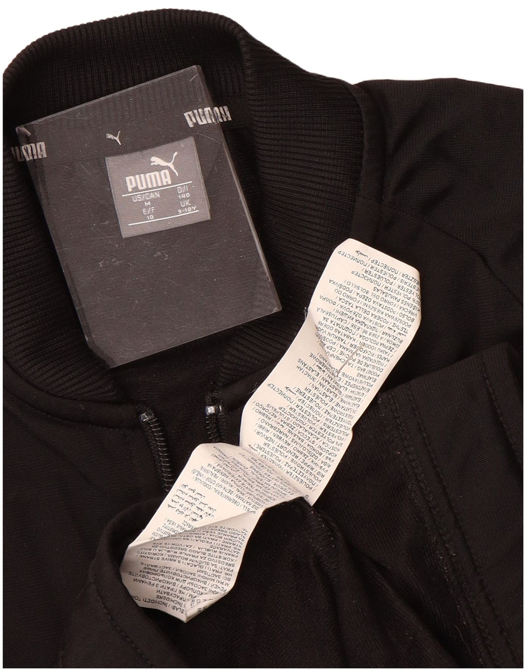 PUMA Veste de Survêtement Garçon 9-10 Ans Noir Colorblock Polyester