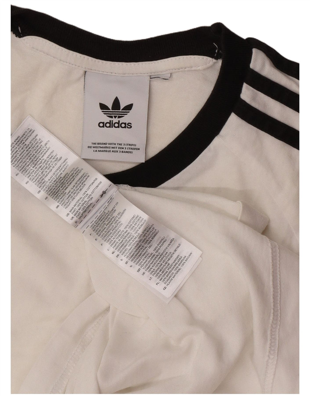 Adidas T-Shirt Homme Blanc Moyen Coton