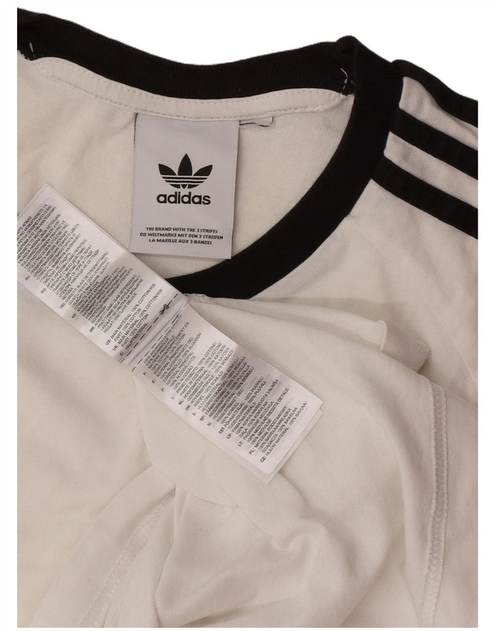 Adidas T-Shirt Homme Blanc Moyen Coton