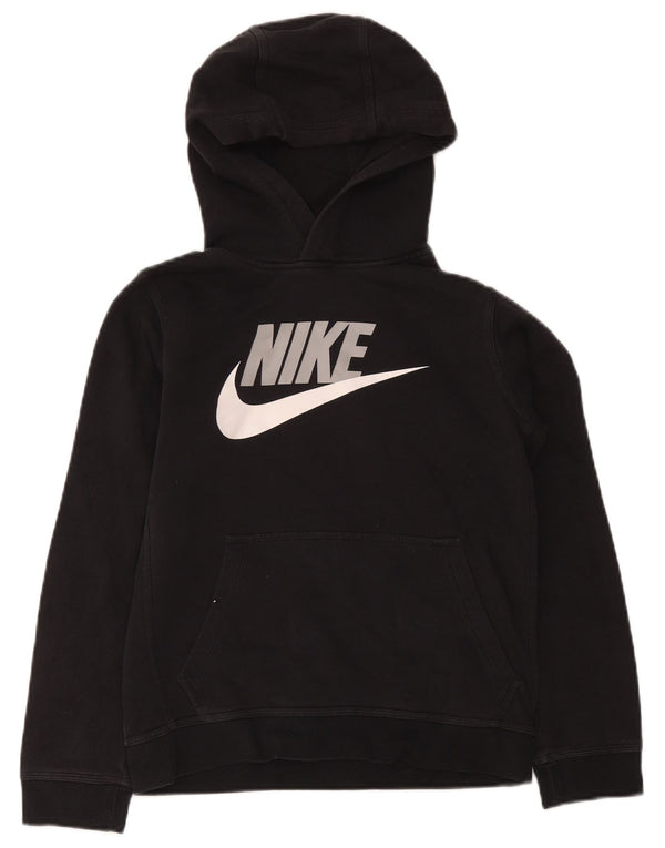 Nike Pull à capuche graphique coupe standard pour garçon 12-13 ans Grand noir en coton