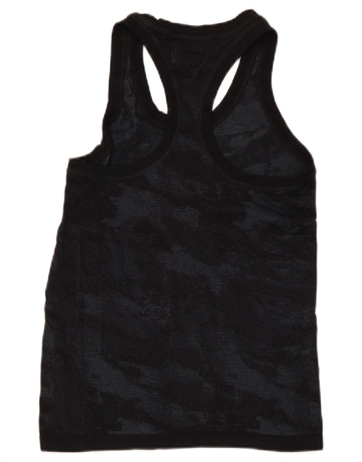 ATHLETA Débardeur pour femme UK 8 Small Noir Camouflage Nylon