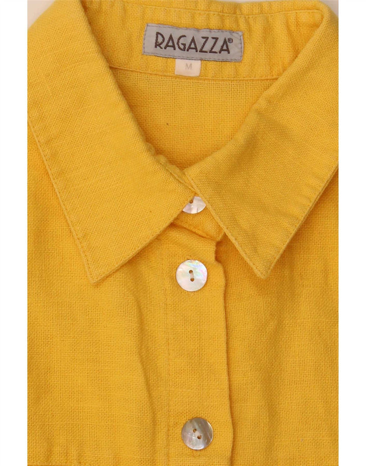 Ragazza Chemisier sans manches pour femme UK 12 Jaune moyen