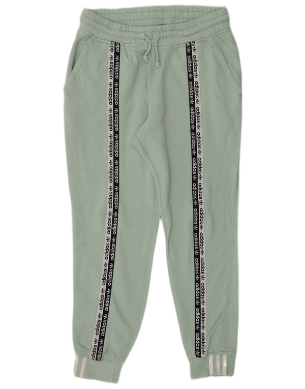 Adidas Pantalon de survêtement graphique pour femme Joggers UK 12 Coton vert moyen