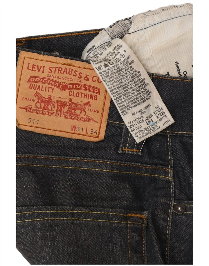 LEVI'S Jean Slim 511 Homme W31 L28 Bleu Marine Coton