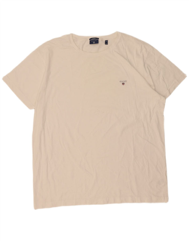 Gant T-Shirt Regular Fit Homme 3XL Blanc Coton