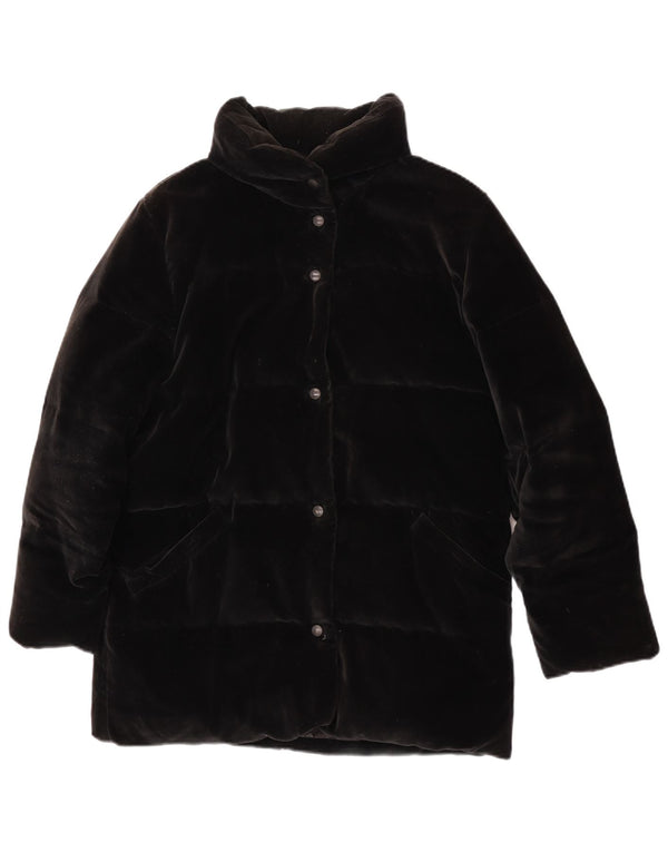 Moncler Veste matelassée en velours surdimensionnée pour femme Taille 0 XS Coton noir