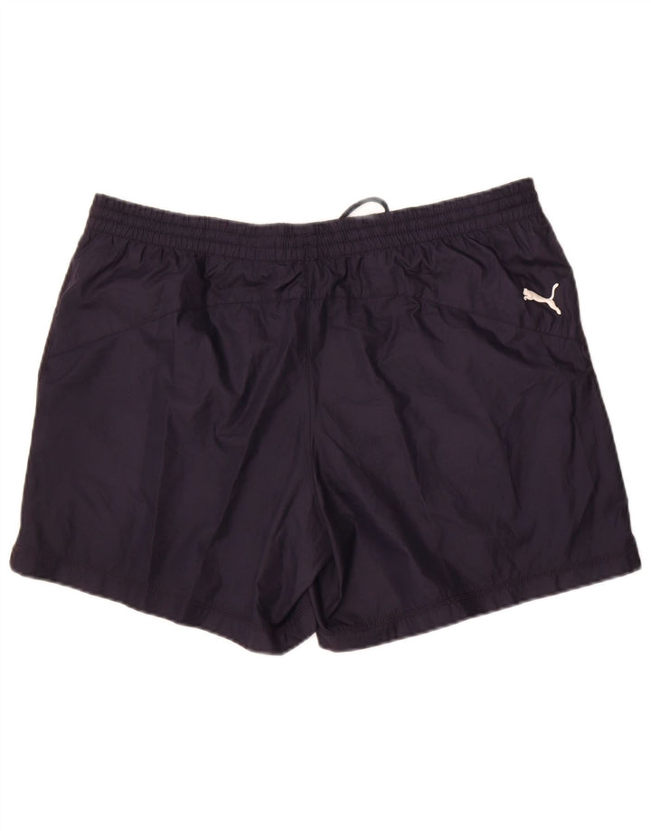 Puma Short de bain graphique pour homme en polyester color block Taille L Bleu marine