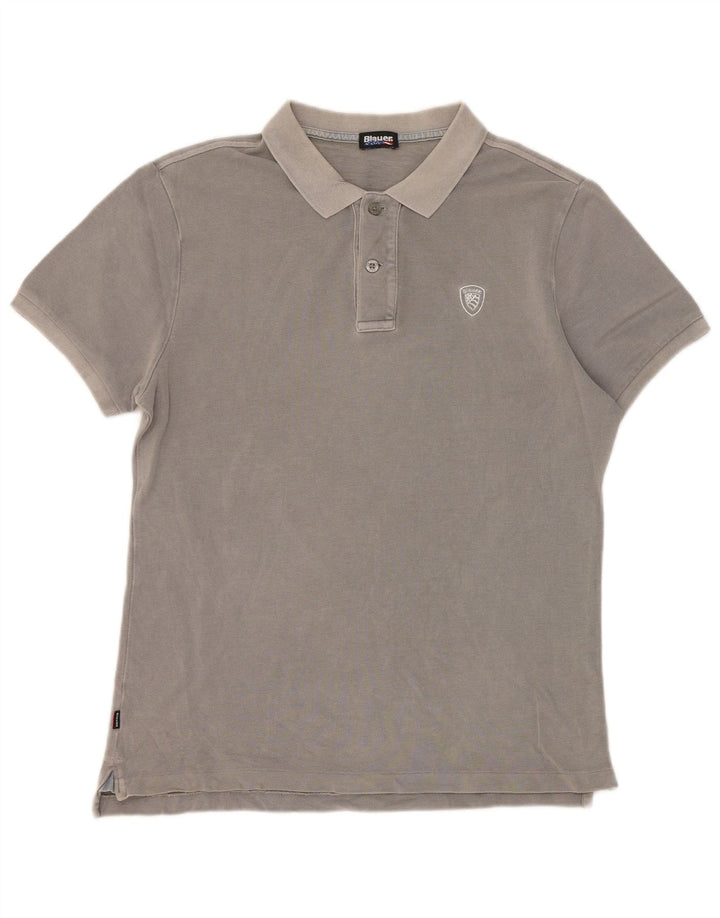 Blauer Polo Homme Gris Moyen