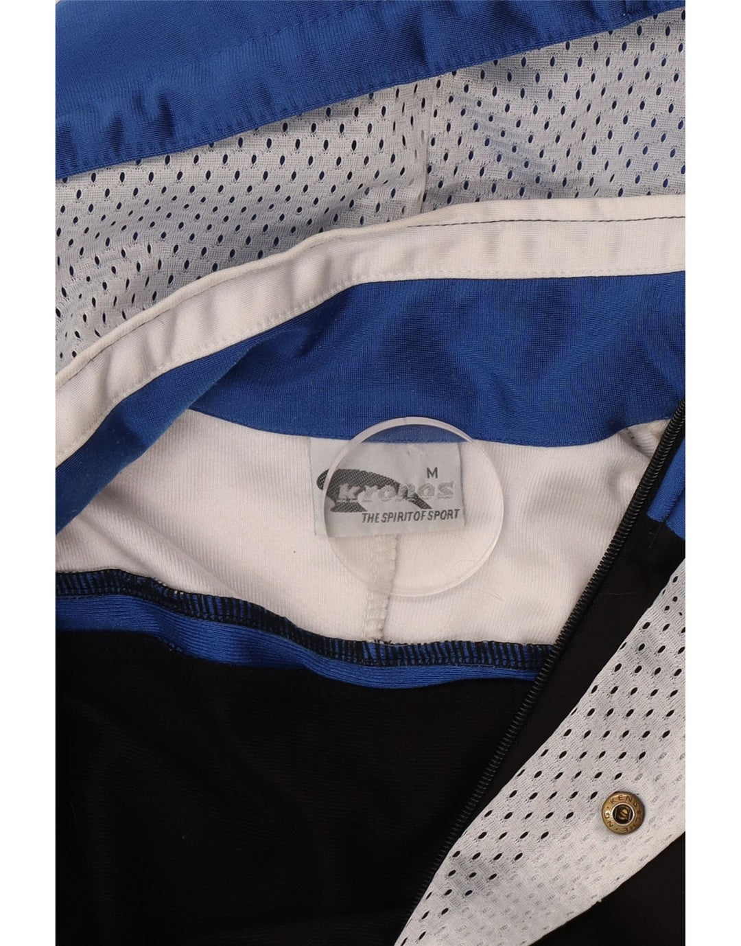 Kronos Veste de survêtement à capuche pour homme Noir moyen Polyester colour block