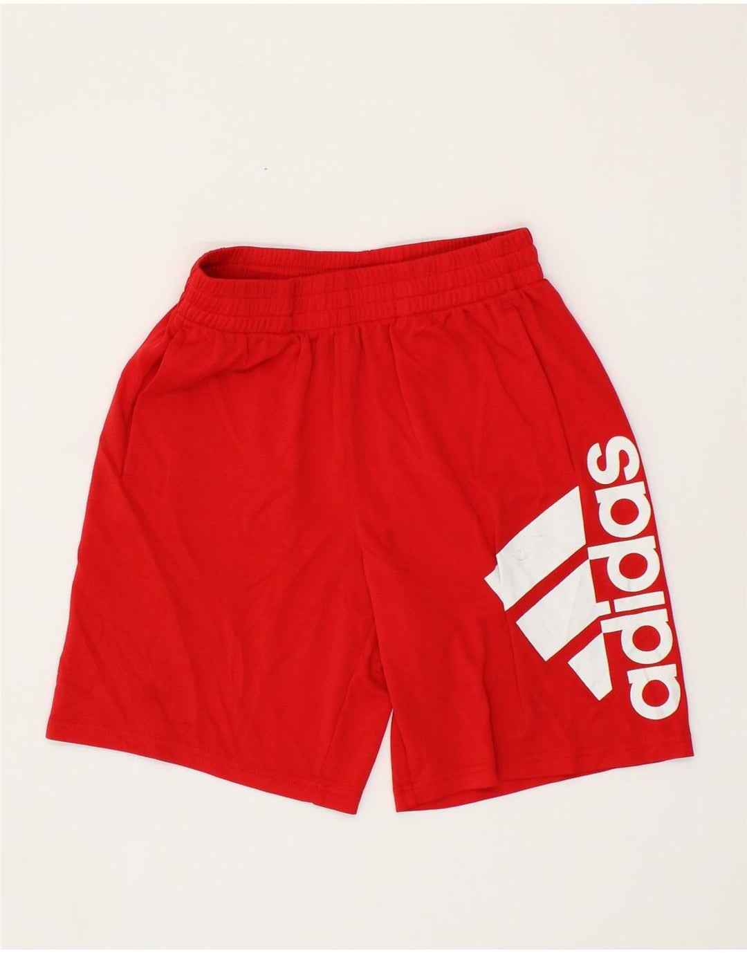 ADIDAS Boys Graphic Sport Shorts 10-11 Years Medium  Red Polyester Vintage Adidas and Second-Hand Adidas from Messina Hembry 