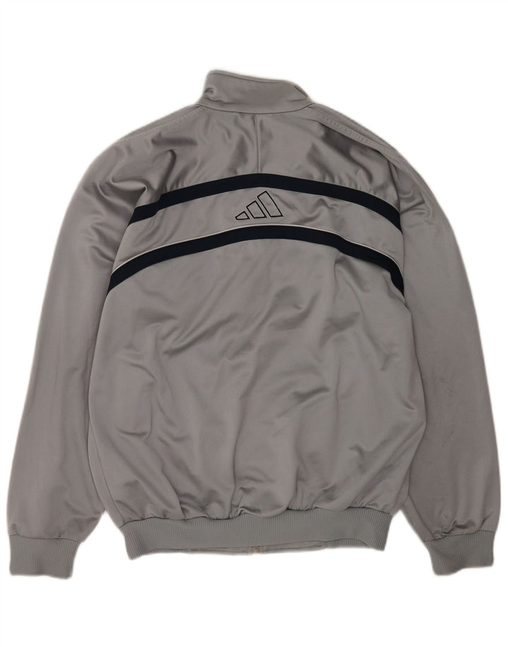 Adidas Veste de survêtement graphique pour homme Taille L Gris Colorblock Polyester