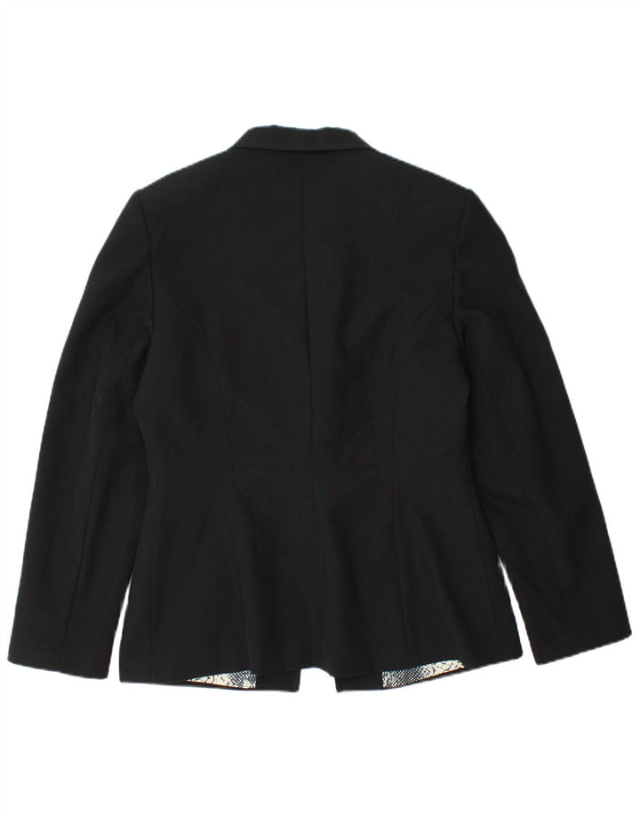 Bay Veste Blazer 1 Bouton pour Femme UK 14 Grand Noir Polyester