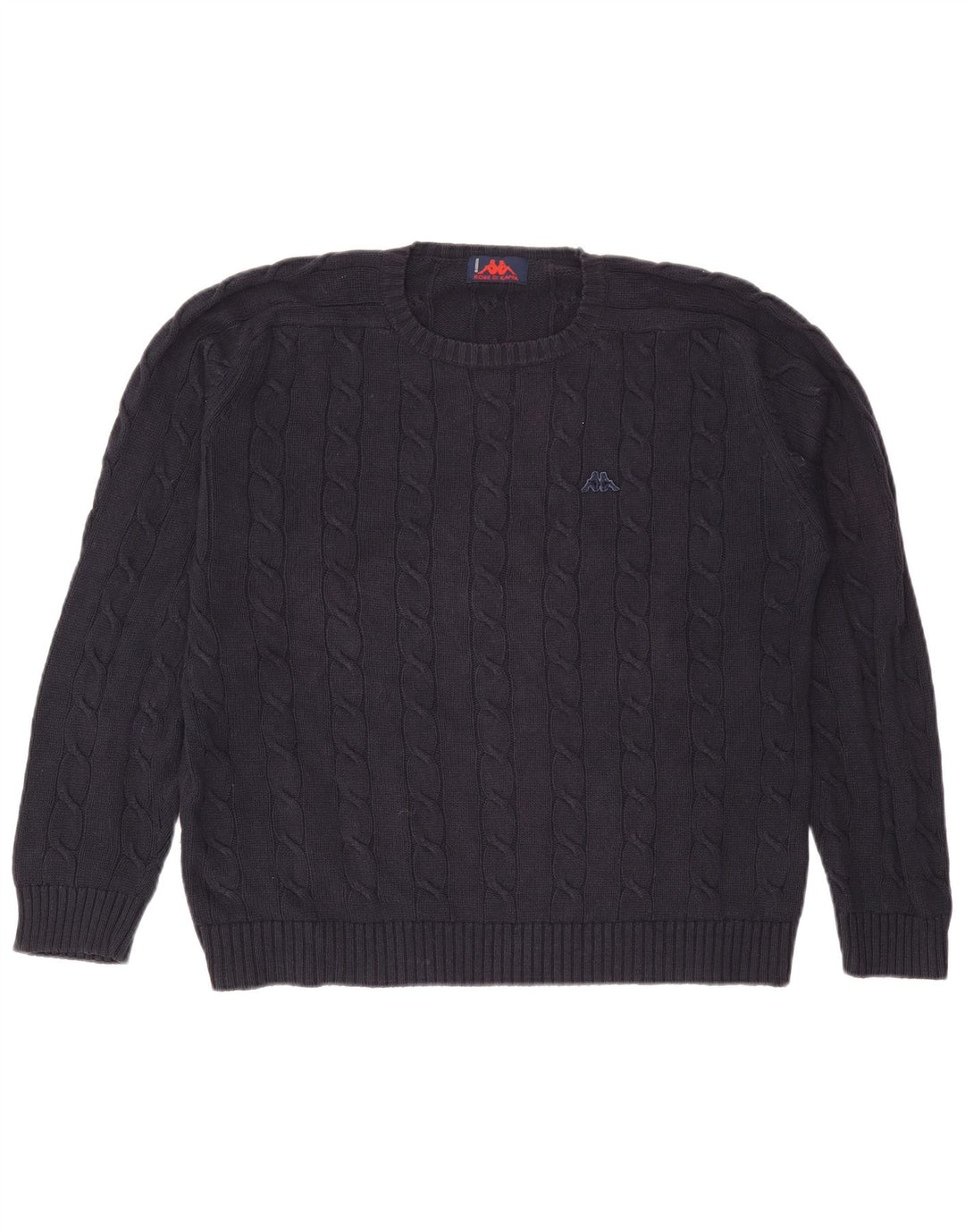 Kappa Pull Col Rond Homme Bleu Marine Moyen Coton