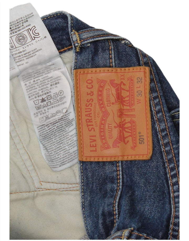 Levi's Jean Droit 501 Homme Bleu Marine W30 L28 Coton