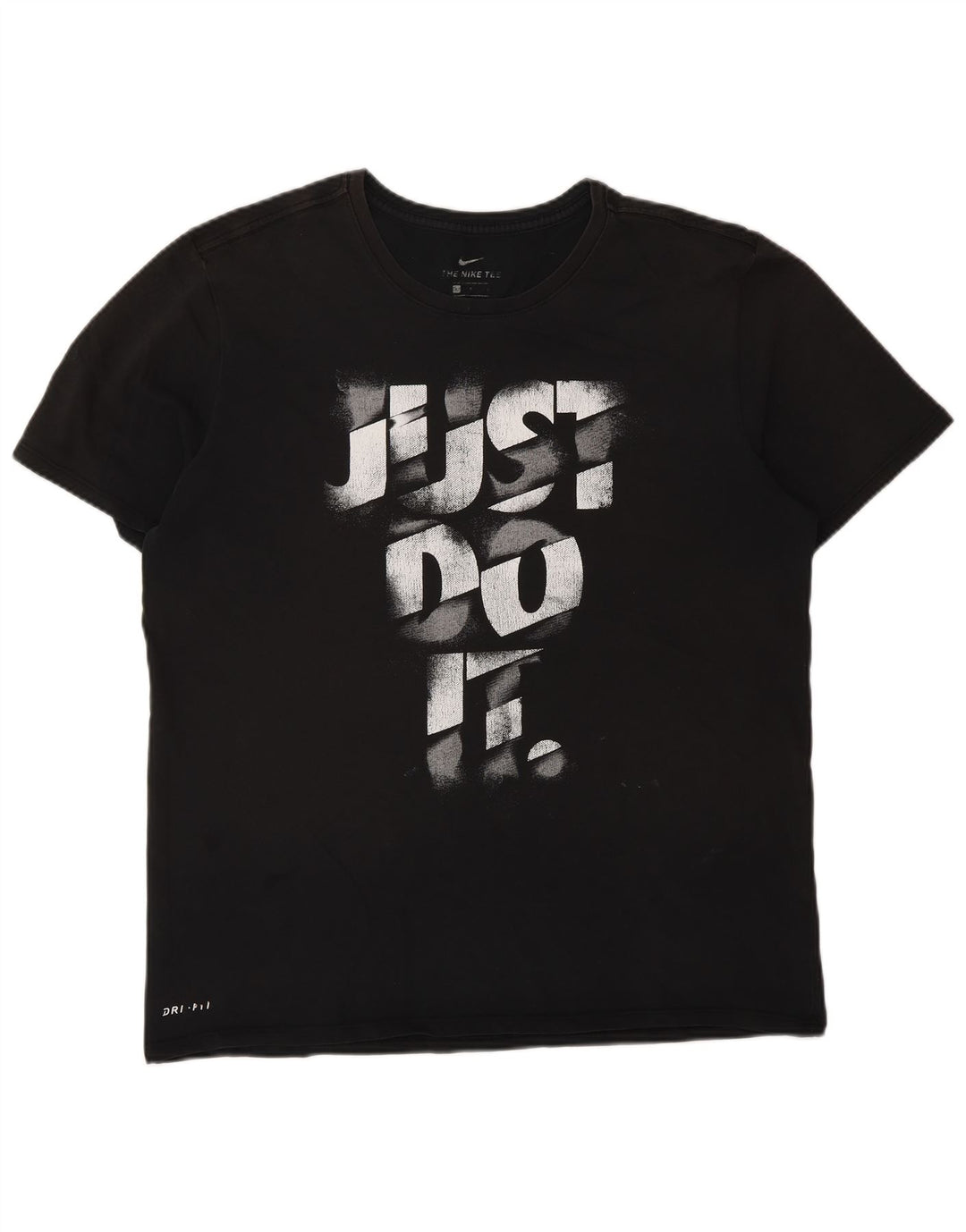 NIKE T-shirt graphique Dri Fit pour hommes, grand, en coton noir