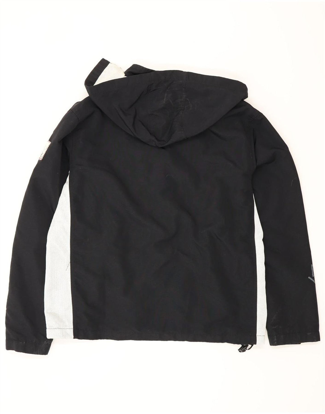 Murphy & Nye Veste de pluie à capuche graphique pour homme UK 36 Small Noir Colourblock