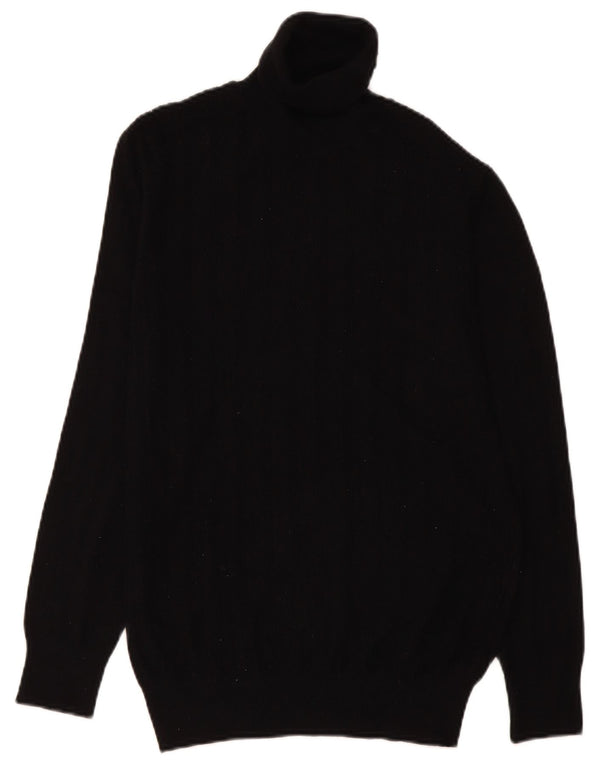 Zara Pull Col Roulé Homme Noir Moyen Viscose