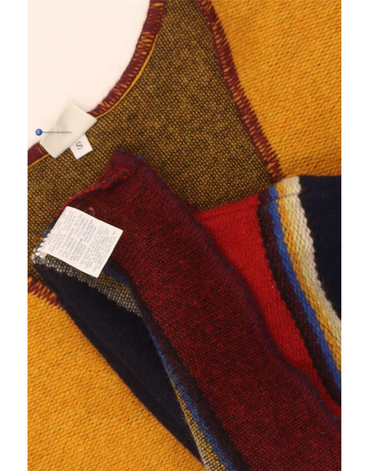 Benetton Cardigan sans manches en laine à rayures multicolores pour homme