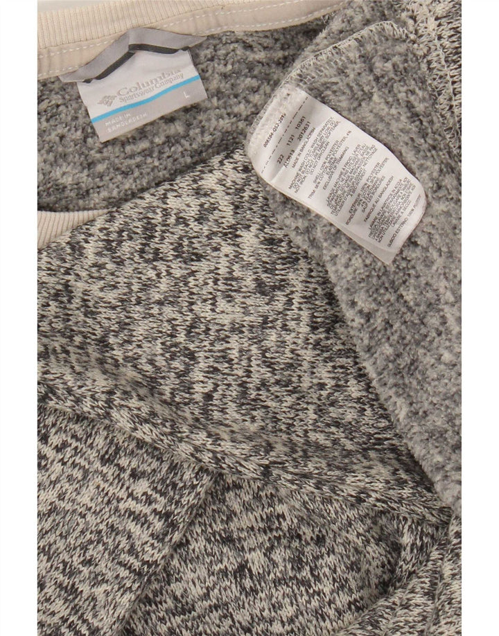 Columbia Haut à manches longues pour femme UK 46 Large Gris Moucheté Polyester