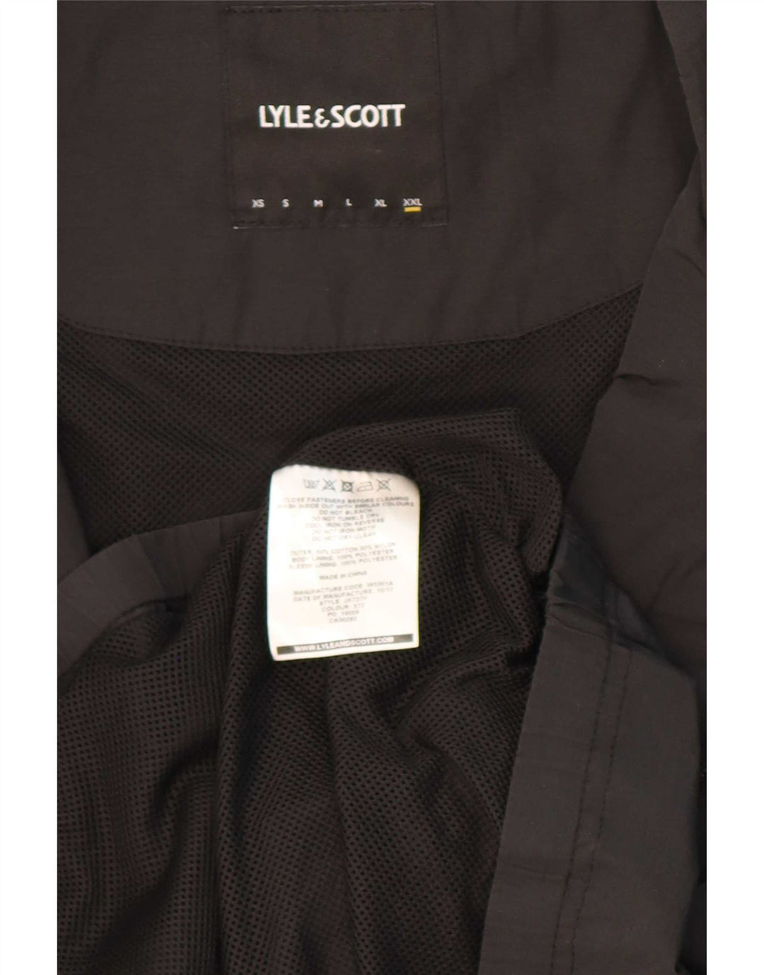 Lyle & Scott Veste Bomber Homme UK 44 2XL Coton Noir