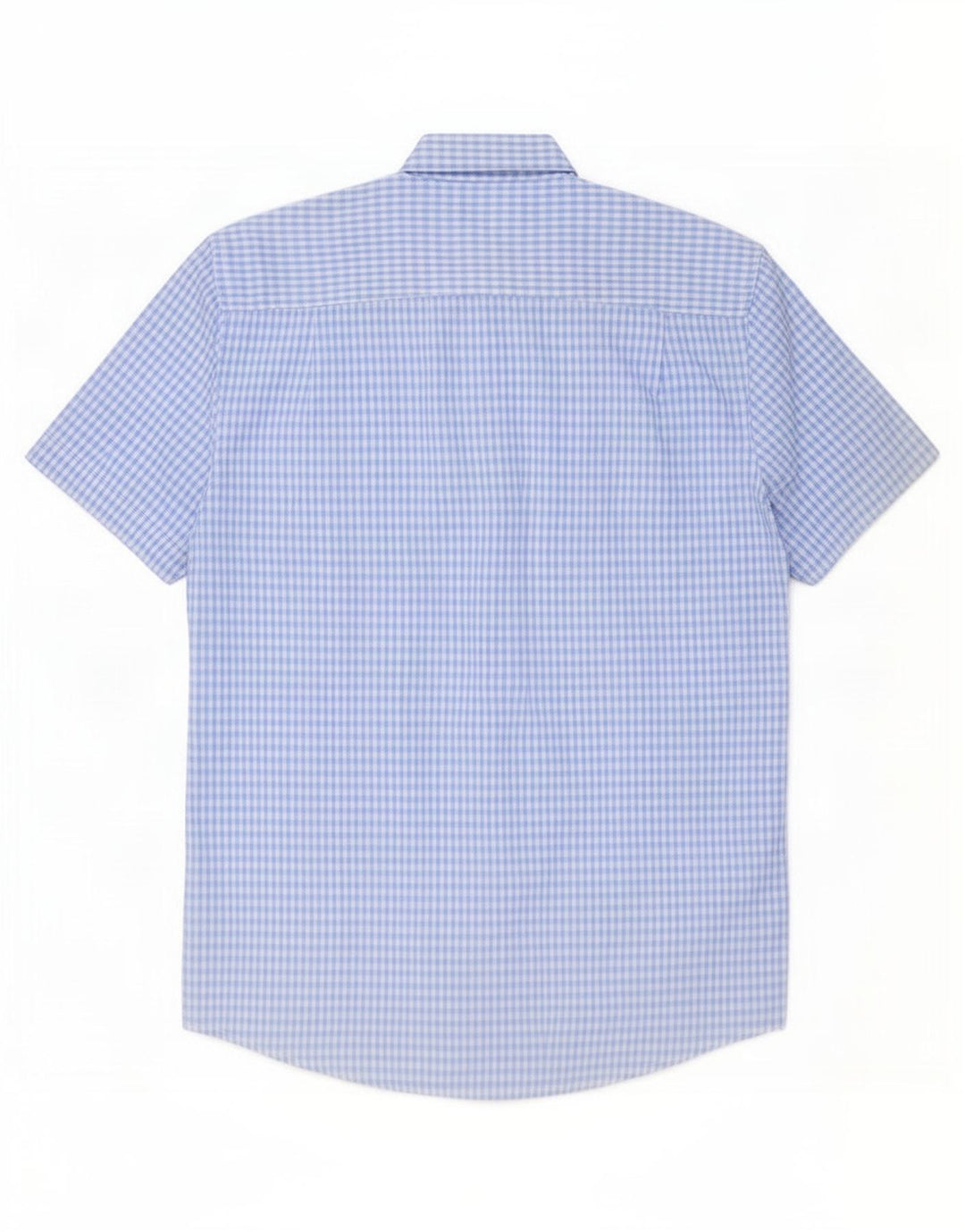 Pierre Cardin Chemise à manches courtes pour homme, coupe classique, bleu moyen, vichy