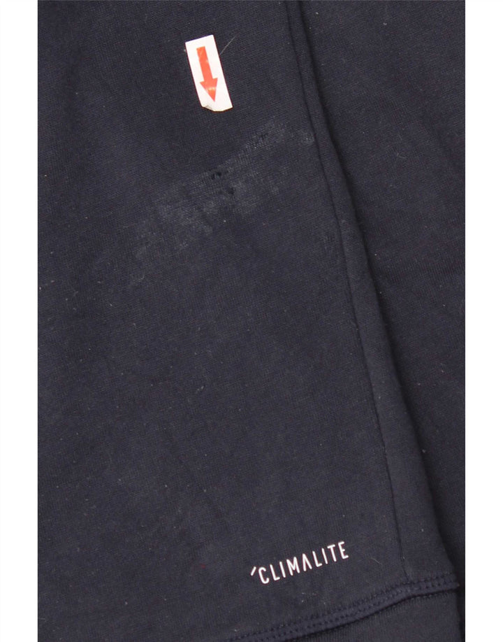 Adidas Pull à capuche zippé Climalite pour homme Bleu marine moyen Polyester