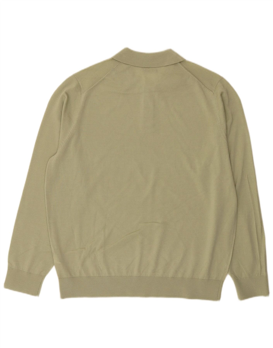 Massimo Dutti Pull à col polo pour homme XL en laine verte
