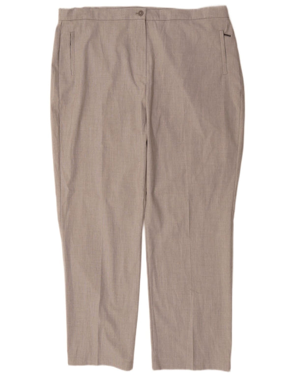 Marks & Spencer Pantalon décontracté droit pour femme UK 18 XL W36 L29 Gris