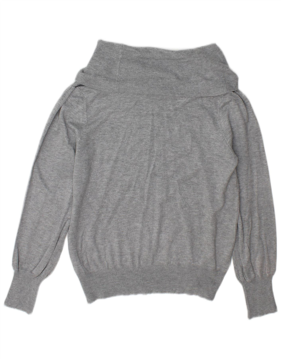 Marks & Spencer Pull col roulé pour femme UK 12 Gris moyen Viscose