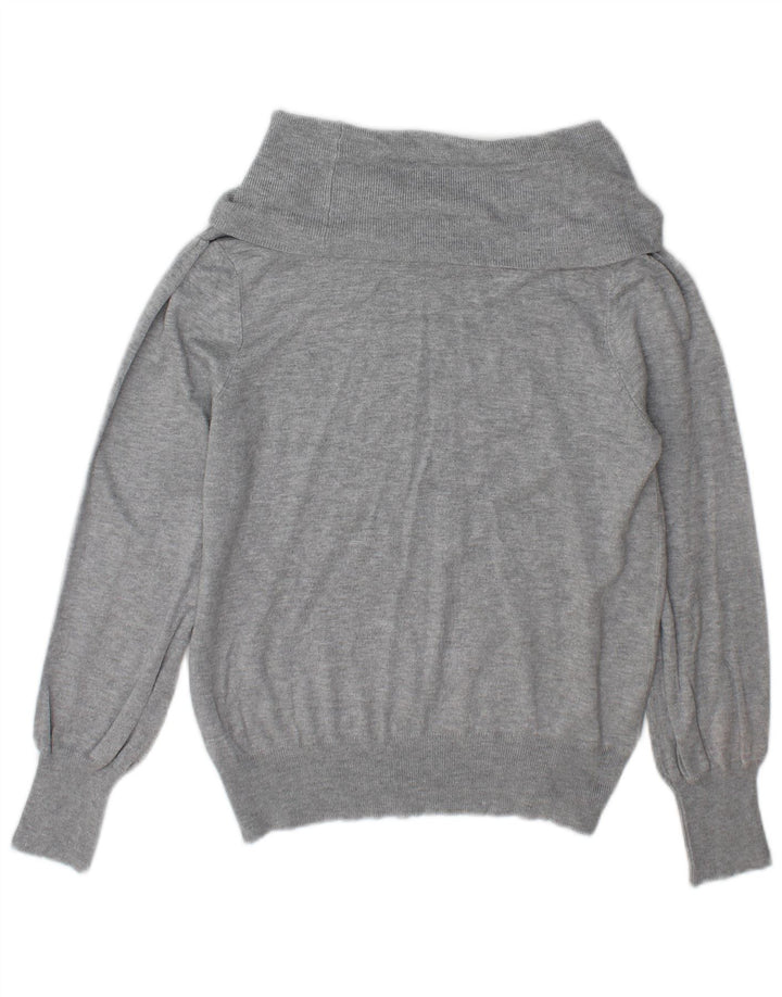 Marks & Spencer Pull col roulé pour femme UK 12 Gris moyen Viscose