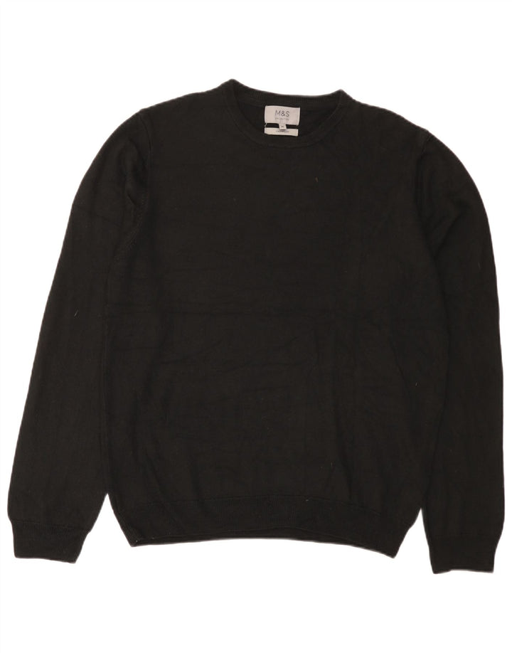 Marks & Spencer Pull Col Ras du Cou Homme Acrylique Noir Moyen