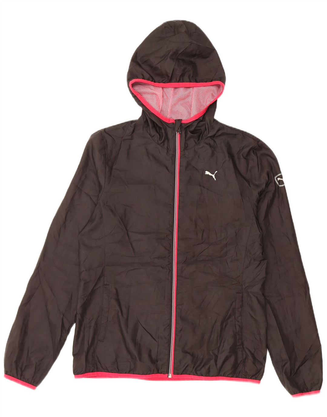 PUMA Veste de pluie à capuche pour femme UK 12 Medium Noir
