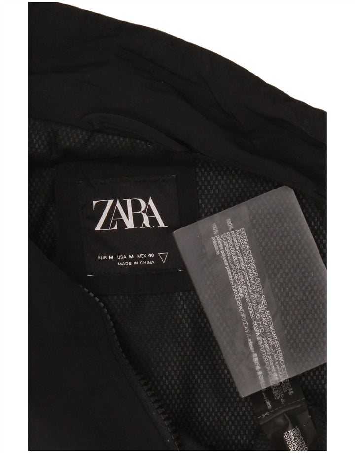 Zara Veste Bomber Homme UK 38 Medium Noir Polyamide