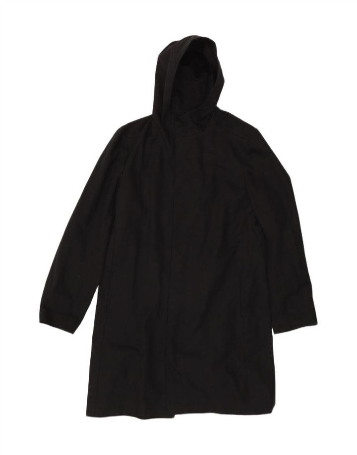 VINTAGE Manteau à capuche pour homme UK 40 Grand acétate noir
