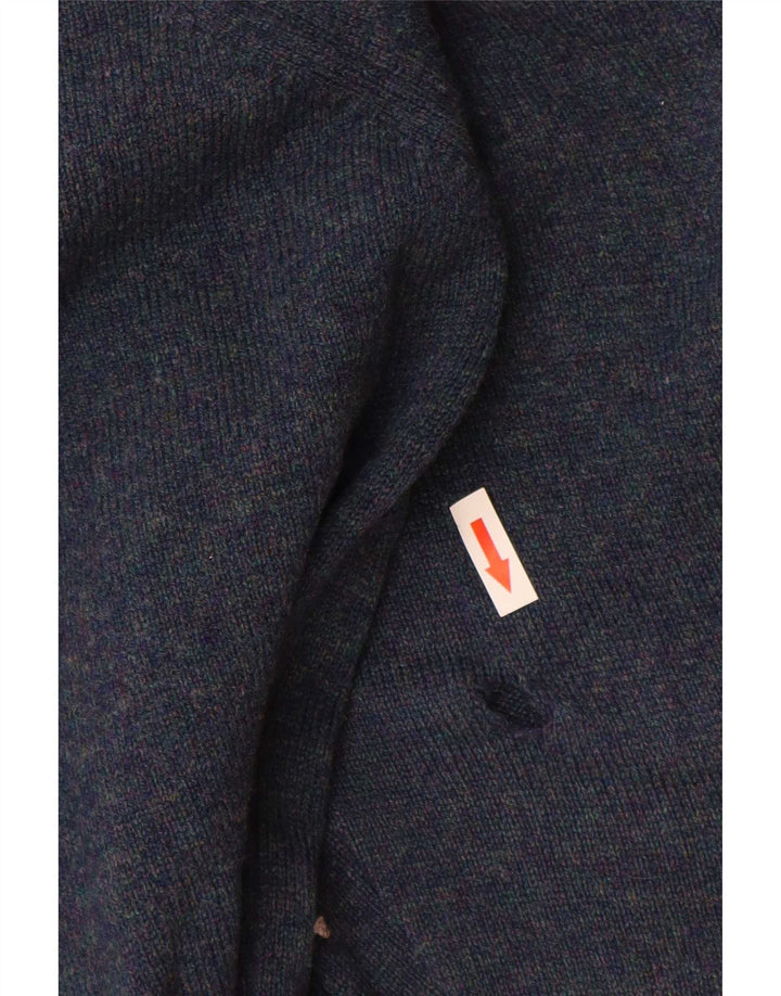 Marks & Spencer Pull Col Ras du Cou Homme Bleu Moyen Laine d'Agneau