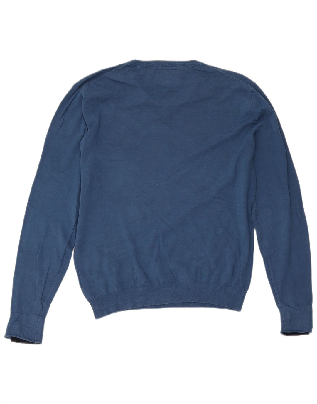 Guess Pull col V pour homme en coton bleu Taille L