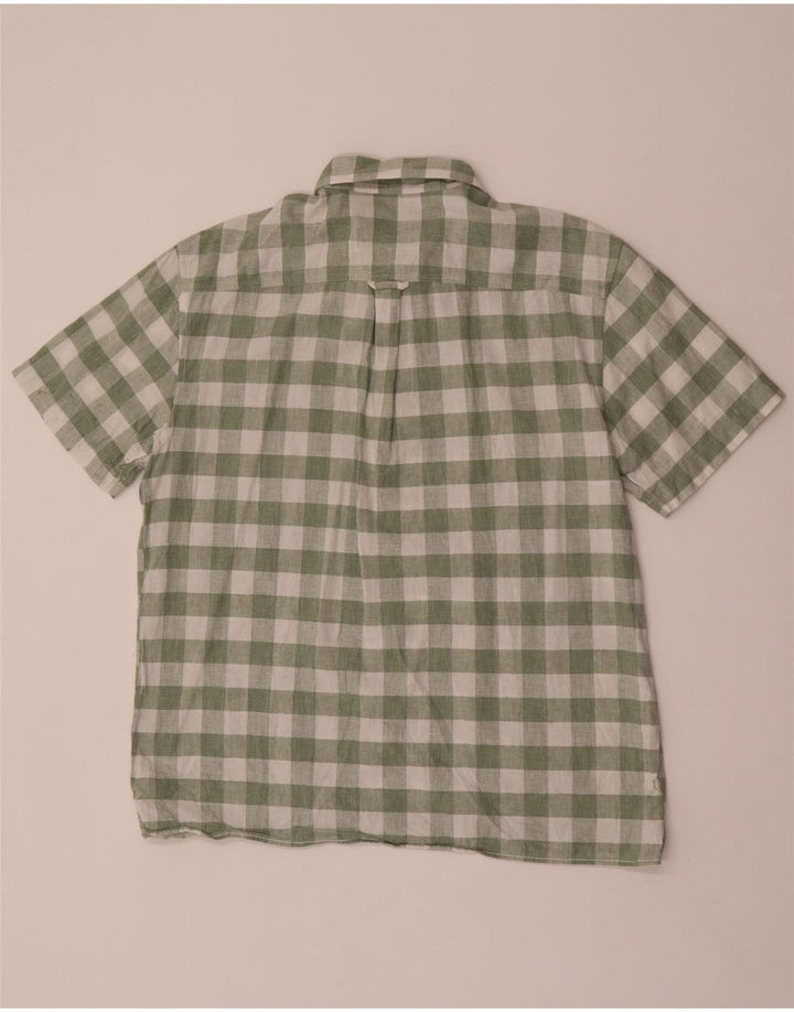 JOULES Chemise Homme Manches Courtes Grand Carreau Vert Coton