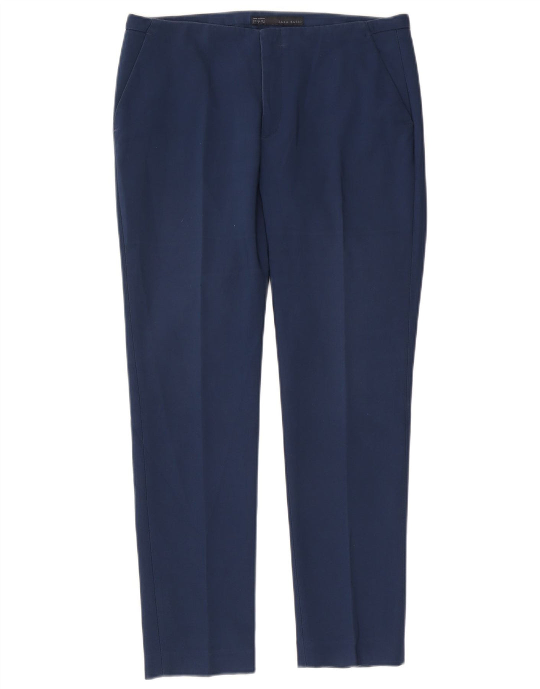 Pantalon Chino Slim Femme Zara Large W30 L27 Bleu