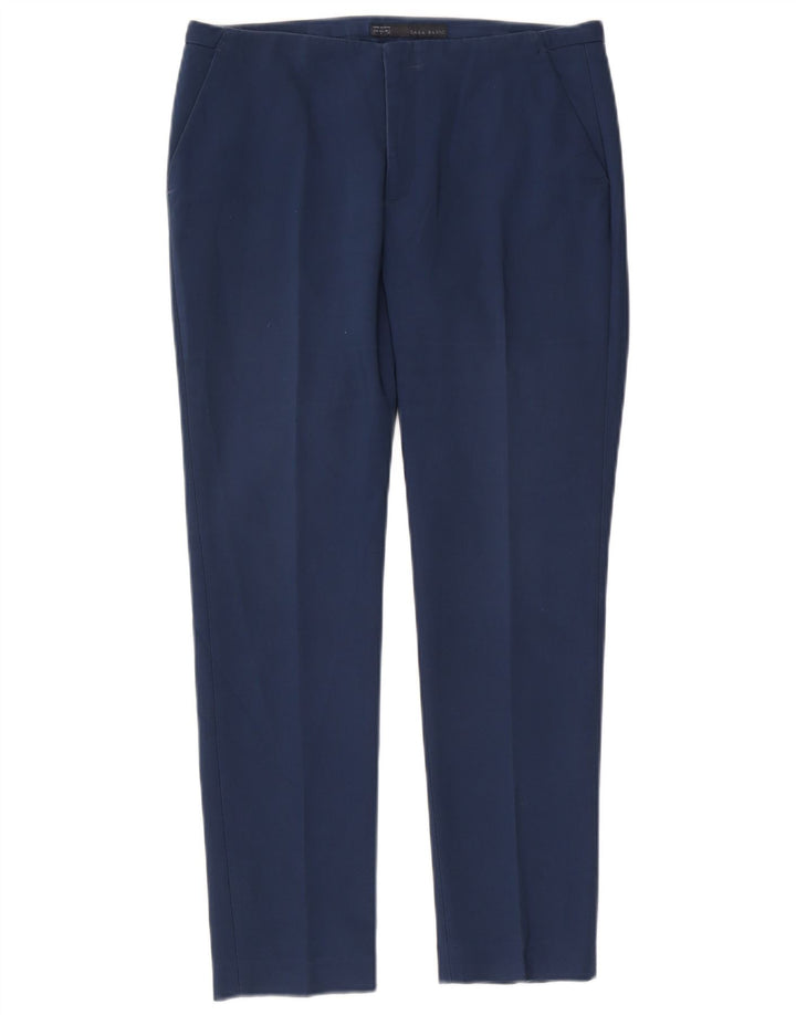 Pantalon Chino Slim Femme Zara Large W30 L27 Bleu
