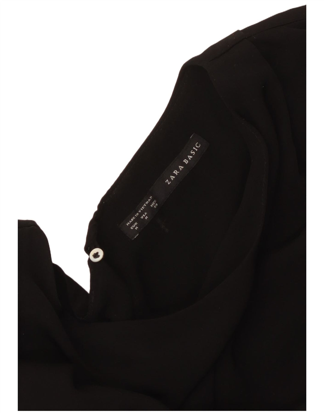 Zara Robe trapèze sans manches pour femme UK 44 Noir moyen