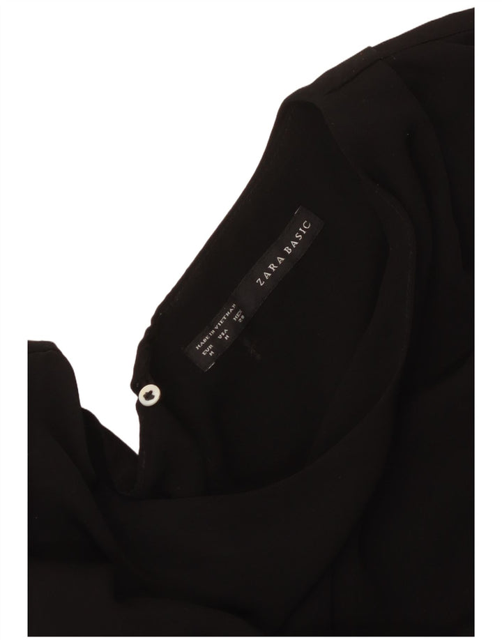 Zara Robe trapèze sans manches pour femme UK 44 Noir moyen