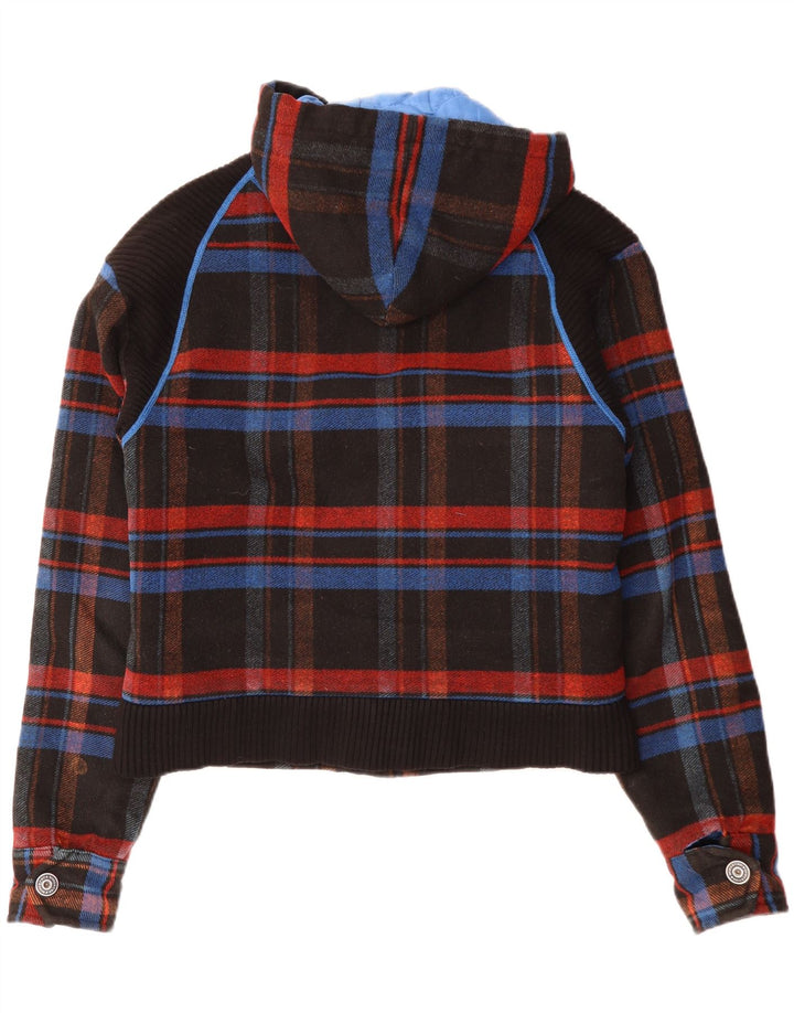 Iceberg Veste Bomber À Capuche Homme IT 52 XL Noir Carreaux Polyester