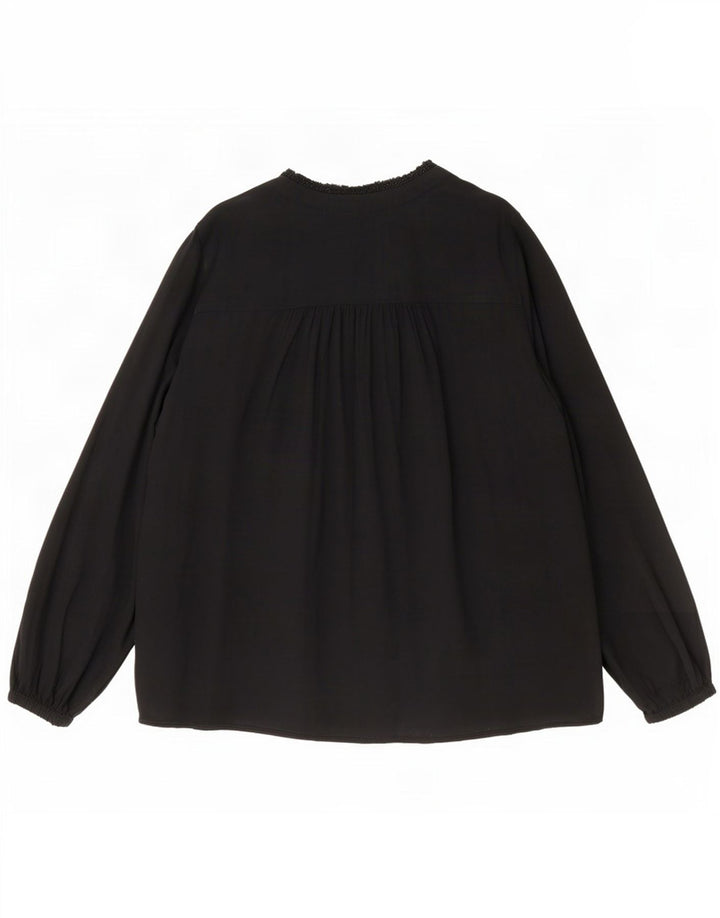Marks & Spencer Chemisier surdimensionné pour femme UK 16 Large Noir Viscose