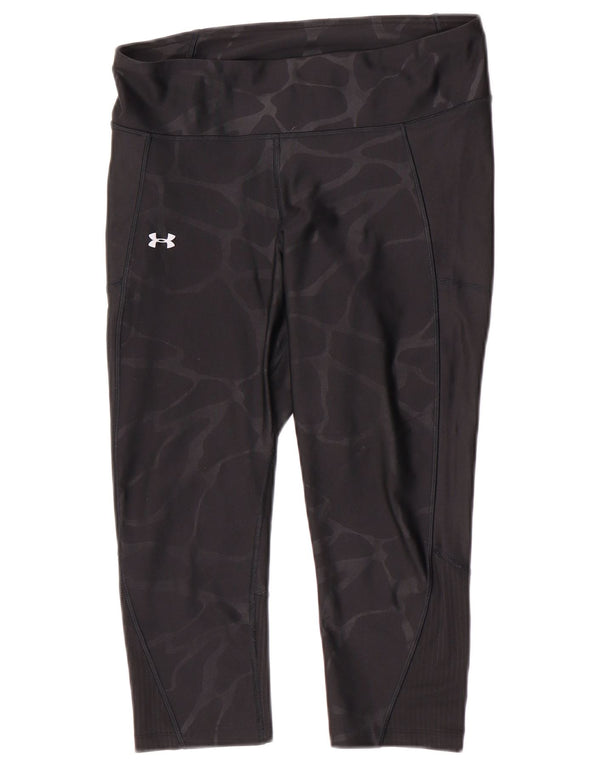 Under Armour Legging Capri Femme UK 44 Medium Noir Camouflage