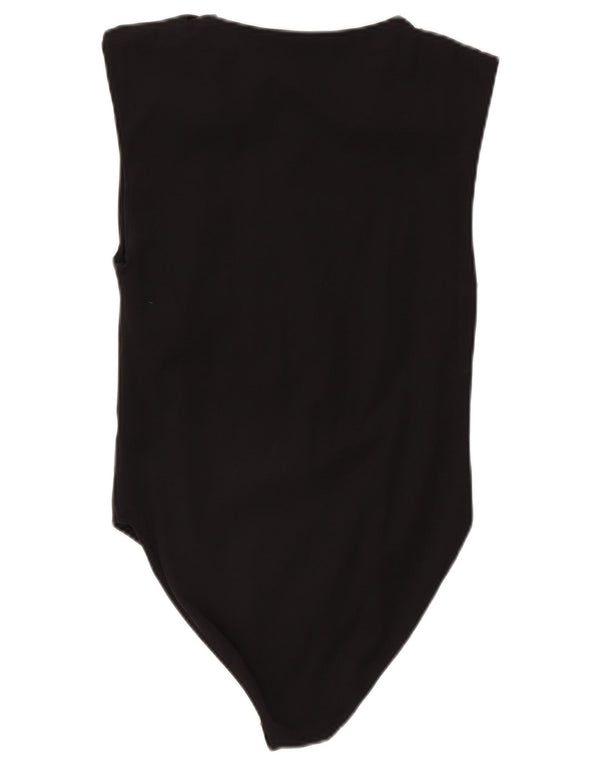 Zara Body sans manches pour femme UK 44 Large Noir Polyamide