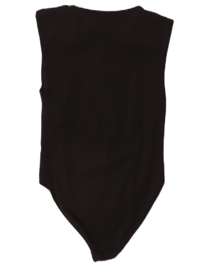 Zara Body sans manches pour femme UK 44 Large Noir Polyamide