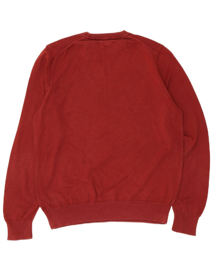 Marks & Spencer Pull à col rond pour homme en coton bordeaux moyen