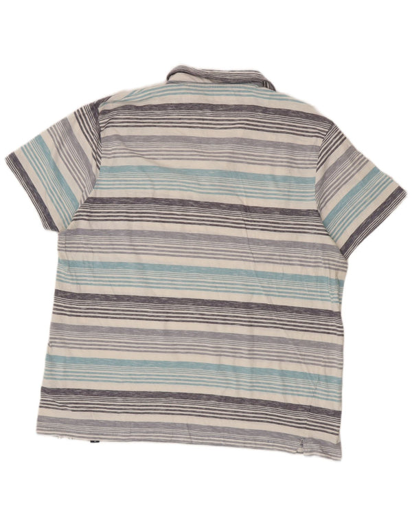 Weird Fish Polo Homme 2XL Bleu Rayé Coton