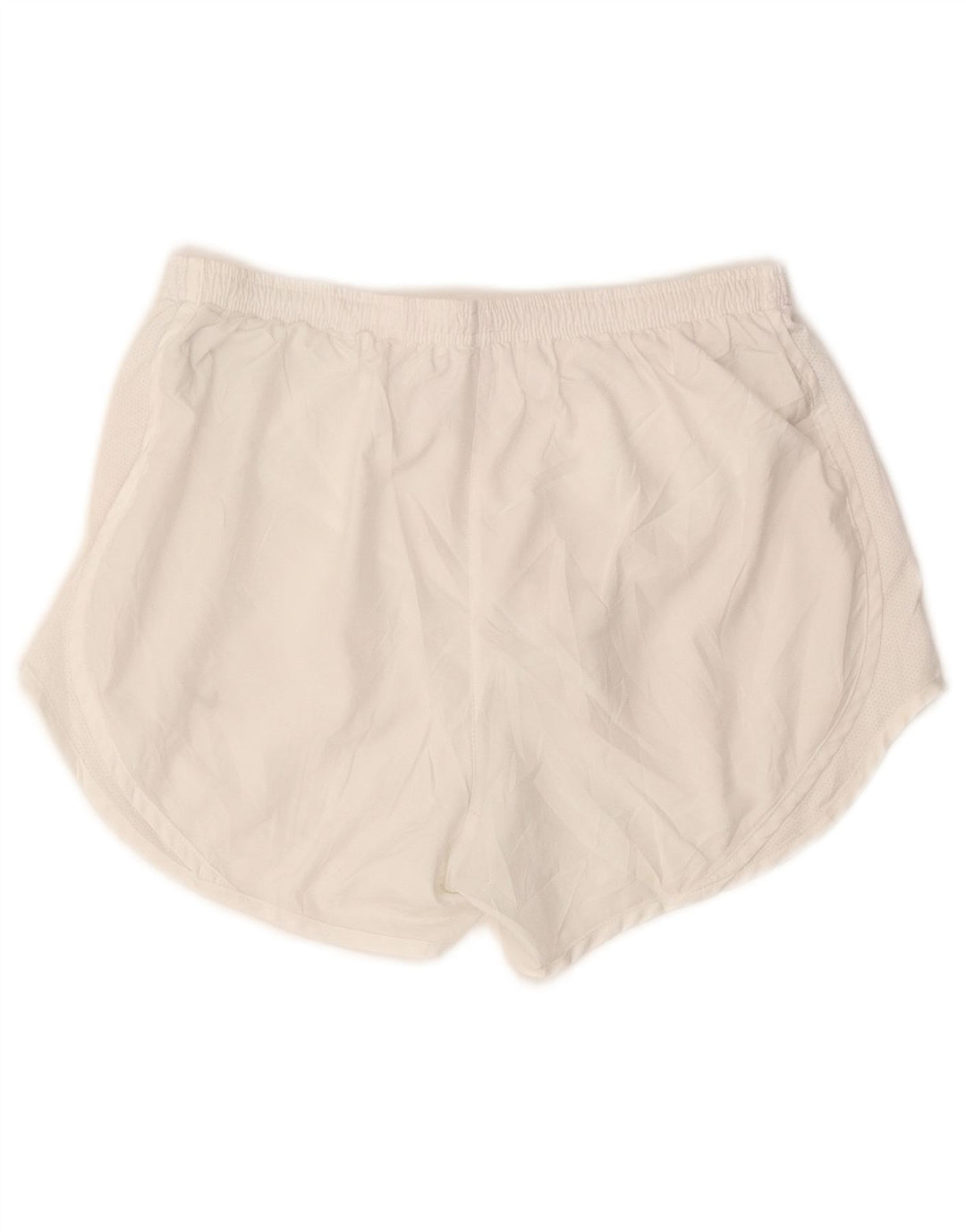 NIKE Short de sport Dri Fit pour femme UK 14 Polyester blanc moyen